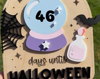 Halloween Countdown SignDays Until Halloween Sign, Halloween Decor,  Halloween Countdown Calendar, Kids Halloween Decor
