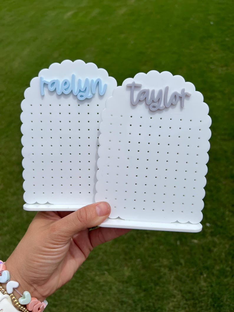 Acrylic Earring Stand, Personalized Jewelry Storage, Personalized Earring Stand image 8