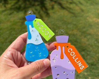 Personalized Halloween Bag Tag,  Trick or Treat Basket Tag, Kids Halloween, Skeleton Bag Tag