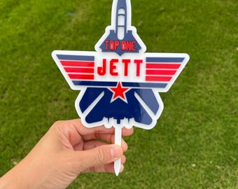 Top One Cake Topper, First Birthday Party, Airplane Birthday Cake