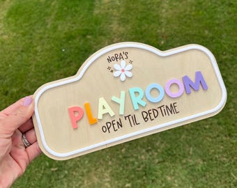 Personalized Playroom Sign, Custom Kids Room Decor, Personalized Playroom Sign, Kids Decor, Playroom Decor