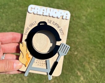 Father's Day Photo Magnet, Father's Day Gift, Gift for Dad, Gift for Grandpa, Father's Day Picture Frame, Kids Photo, Football, Visor Clip