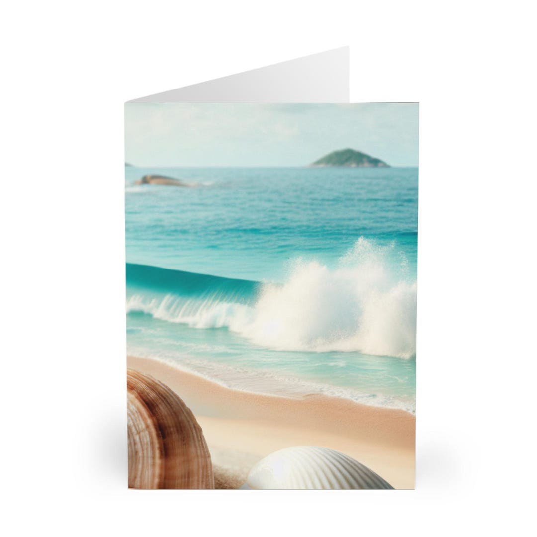 Beach-themed Greeting Cards, Coastal Card Set for Summer, Nautical Note ...