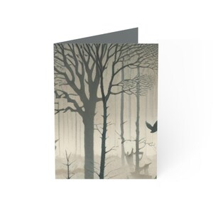 Cartes de voeux inspirées de la nature pour toutes les occasions, cartes de vœux artistiques, jeu de cartes Woodland, cartes de correspondance écologiques