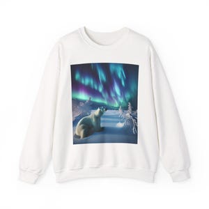 Northern Lights Sweatshirt, Aurora Borealis Crewneck Jumper, Celestial Galaxy Pullover, Nature Lover Gift, Night Sky Apparel
