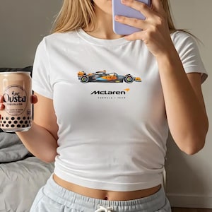 McLaren 2025 F1 Crop Top: Lando Norris & Oscar Piastri F1 Shirt Y2K Baby Tee