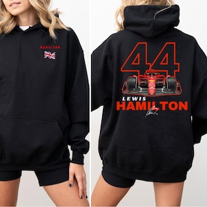 Lewis Hamilton Formula One Unisex Hoodie F1 Merch Ferrari F1 Team Two Sides Sweatshirt F1 Fan Gift Idea Inspired Aesthetic Racing Clothing