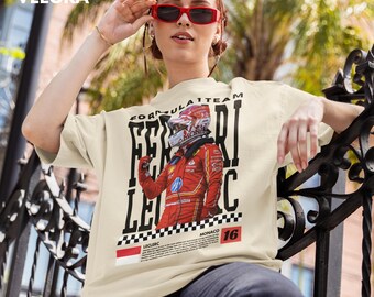 シャルル・ルクレール フェラーリ F1 Tシャツ：ヴィンテージ
