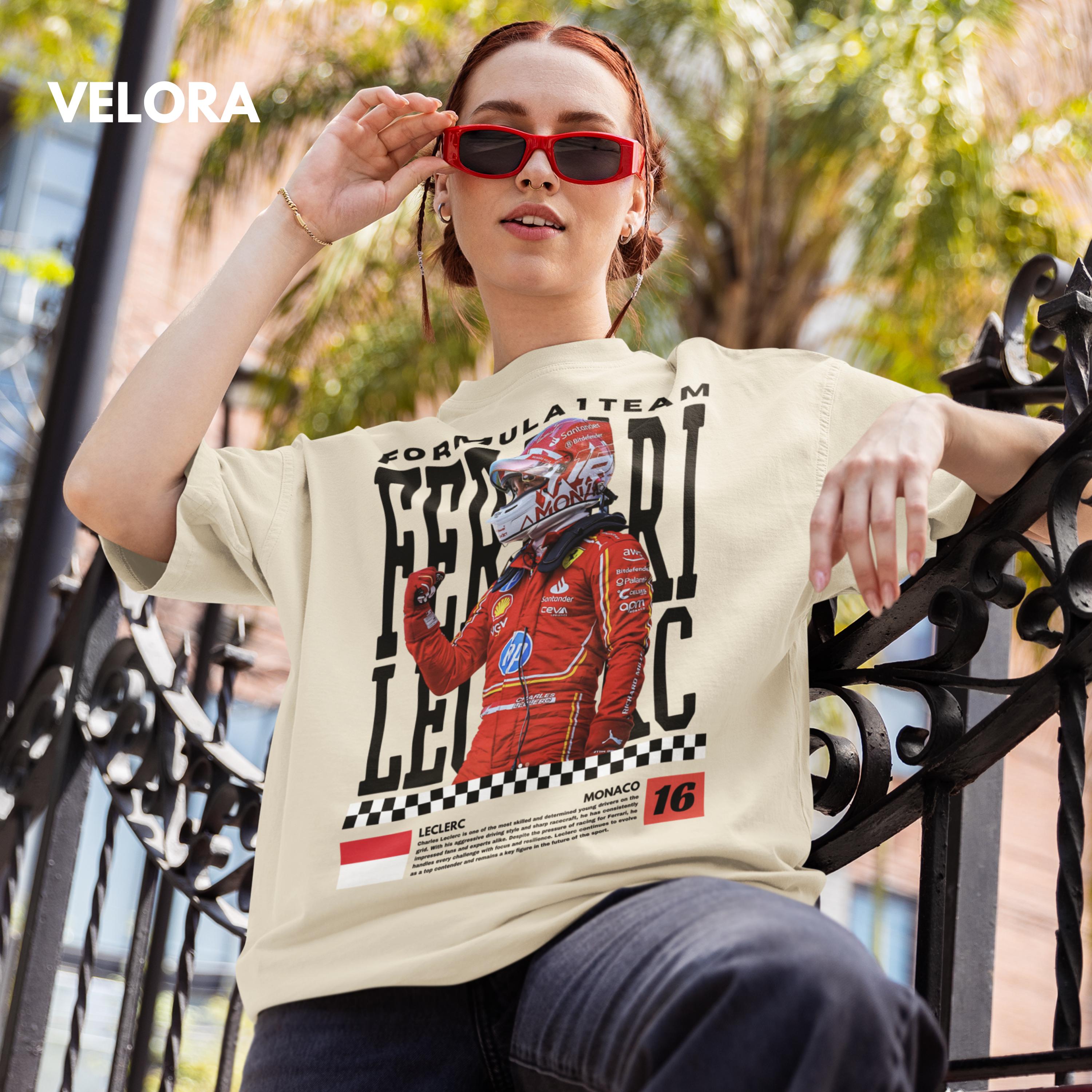シャルル・ルクレール フェラーリ F1 Tシャツ：ヴィンテージ