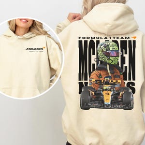 Lando Norris Vintage Mclaren F1 Unisex Hoodie Formel Eins Merch McLaren Team Sweatshirt F1 Fan Geschenkidee Inspiriert Ästhetische Rennsportbekleidung