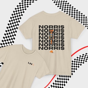 Lando Norris F1 2025 Unisex T-Shirt Formula One Merch Mclaren F1 Team Two Sides Shirt F1 Driver Gift Apparel Inspire Aesthetic Race Clothing