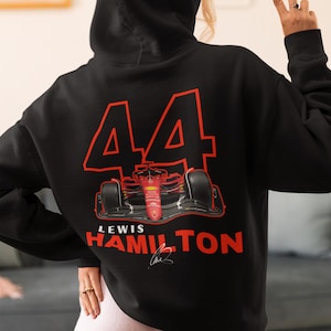 Lewis Hamilton Ferrari F1 Unisex Hoodie Formula One Merch Scuderia F1 Team Sweatshirt HAM44 Fan Gift Idea Inspired Aesthetic Racing Clothing