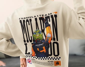 Lando Norris McLaren F1 Hoodie: Vintage Formula One Racing Team Fan Gift Sweatshirt