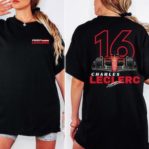 Charles Leclerc Ferrari F1 Unisex T-Shirt F1 Merch Scuderia F1 Team Two Sides Shirt Formula One LEC16 Gift Inspire Aesthetic Racing Apparel