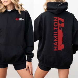 Lewis Hamilton Ferrari F1 Unisex Hoodie F1 Merch Scuderia F1 Driver Hamilton Sweatshirt Formula One Gift Inspired Aesthetic Racing Clothing