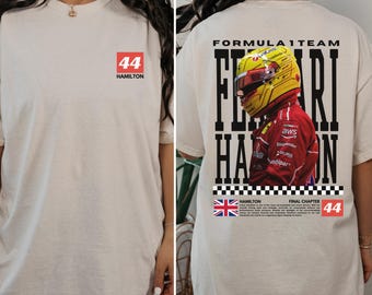 Maglietta Lewis Hamilton Ferrari F1: maglietta vintage Scuderia Racing, regalo per i fan della Formula Uno