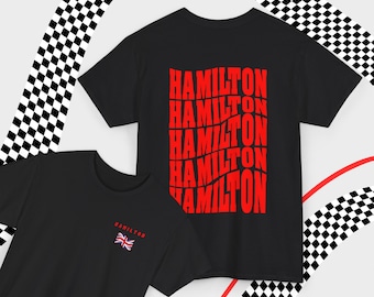 Camiseta unisex de Lewis Hamilton Ferrari F1: Regalos para aficionados a las carreras de Scuderia, ropa y artículos de Fórmula 1