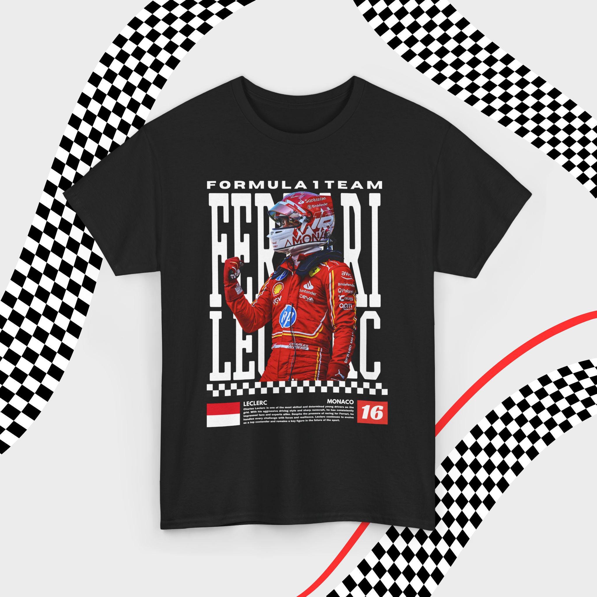 シャルル・ルクレール フェラーリ F1 Tシャツ：ヴィンテージ