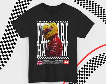 Maglietta Lewis Hamilton Ferrari F1: Maglietta vintage Scuderia Racing Formula Uno, regalo perfetto per gli appassionati.