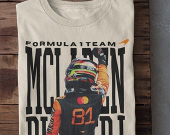 Oscar Piastri McLaren F1 T-Shirt: Vintage Racing Driver Shirt Formula One Fan Gift Apparel