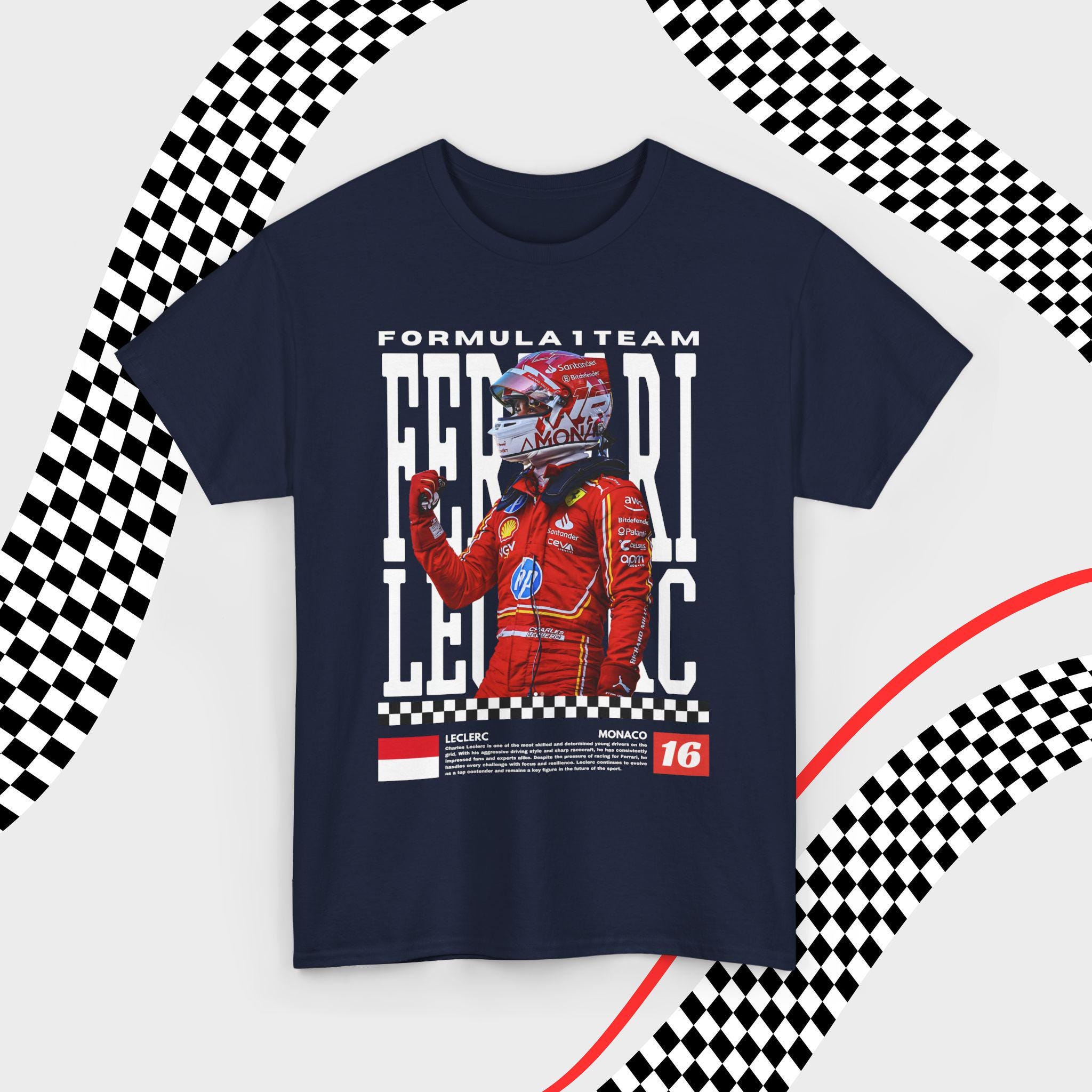 シャルル・ルクレール フェラーリ F1 Tシャツ：ヴィンテージ