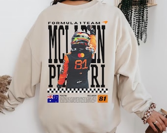 Oscar Piastri McLaren F1-sweater: vintage F1 Racing fan cadeau-shirt Formule 1-merchandise