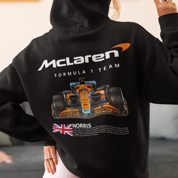Lando Norris McLaren F1 Hoodie: Racing Driver Sweatshirt Formula One Merch NOR4 Fan Gift