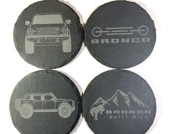 Ford Bronco slate drink coaster
