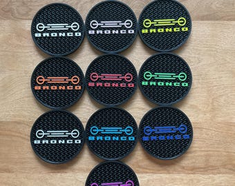 Ford bronco headlight drink coaster