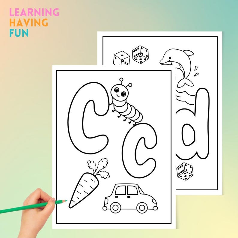 ABC Printable Worksheets for Kids. A to Z Letter Coloring. Preschool ...