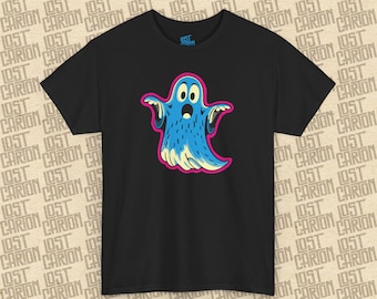 Ghost Graphic T-Shirt, Spooky Season Tee, Unisex Cotton
