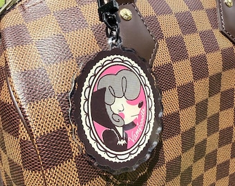 Vampoodle Bag Charm | Vampire Poodle Creepy Cute Halloween Dog Lover | Cameo Retro
