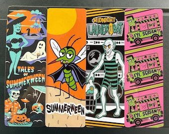 Summerween Bookmarks | Spooky Monster Beach Party Reading