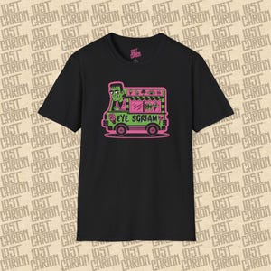 T-shirt Frankenstein Eye Scream Van, leuk zomershirt, halloweenshirt, ijswagen, spookachtig cadeau, festivalkleding, monstershirts