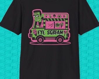 Frankenstein Eye Scream Truck T-shirt - Spooky Summerween