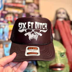 Six Ft Ditch Demon Skull Limited Black Trucker Hat