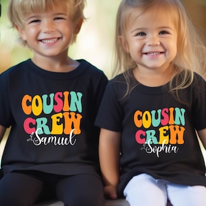 Personalized Groovy Cousin Crew Shirt: Matching Family Reunion Tees