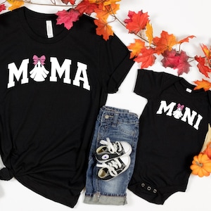 Matching Mama and Mini Ghost Shirt: Coquette Halloween Family Tees