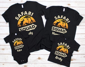 Custom Safari Squad Shirt: Family Matching Trip Shirts