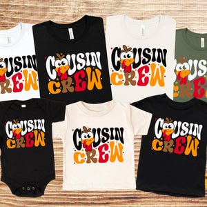 Cousin Crew Thanksgiving Matching Shirt: Kids Fall Outfit