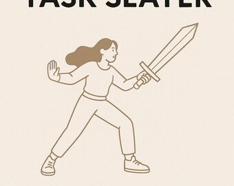 ADHD Task Slayer afdrukbaar | Dagelijkse planner voor uitvoerende functies | ADHD-opberger pdf | Focus, gewoonten en motivatietracker