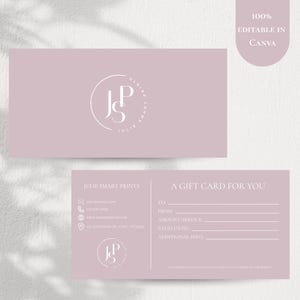 Editable Gift Voucher Template | Customizable Canva Gift Card Certificate