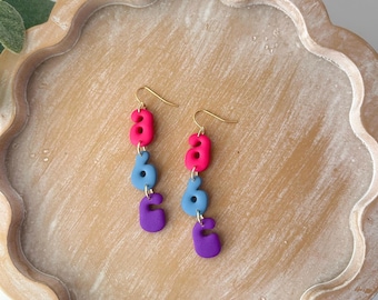 Pendientes ABC, regalo retro de agradecimiento para profesores