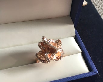 Bague tendance en or rose taille 8