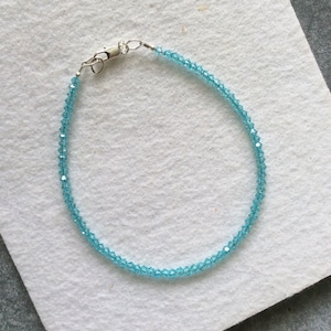 Ankle bracelet, pool water aqua, anklet, Swarovski crystals