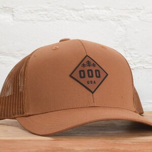 Area code snapback - custom Caramel- Yupoong 6606