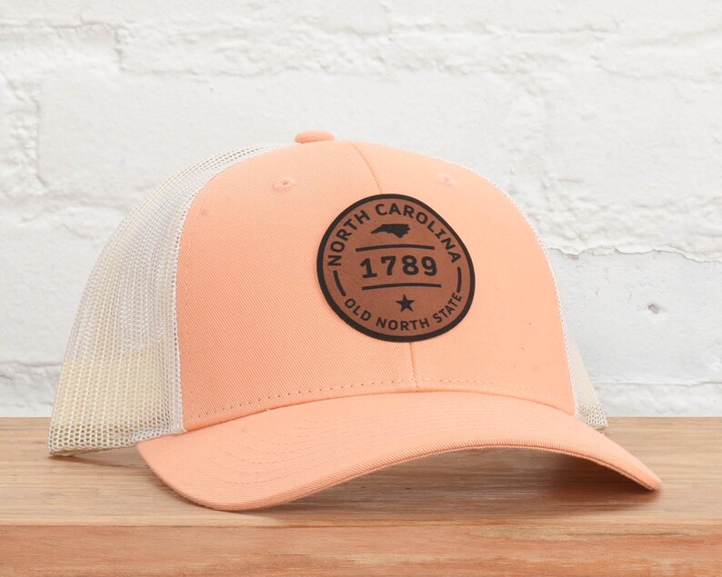 North Carolina sweet tea snapback hat Peach/Birch- Richardson 115