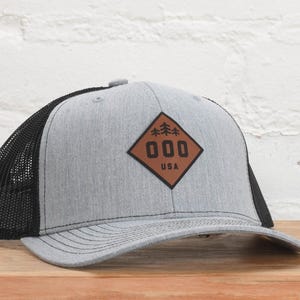 Area code snapback - custom Grey/Black- Yupoong 6606