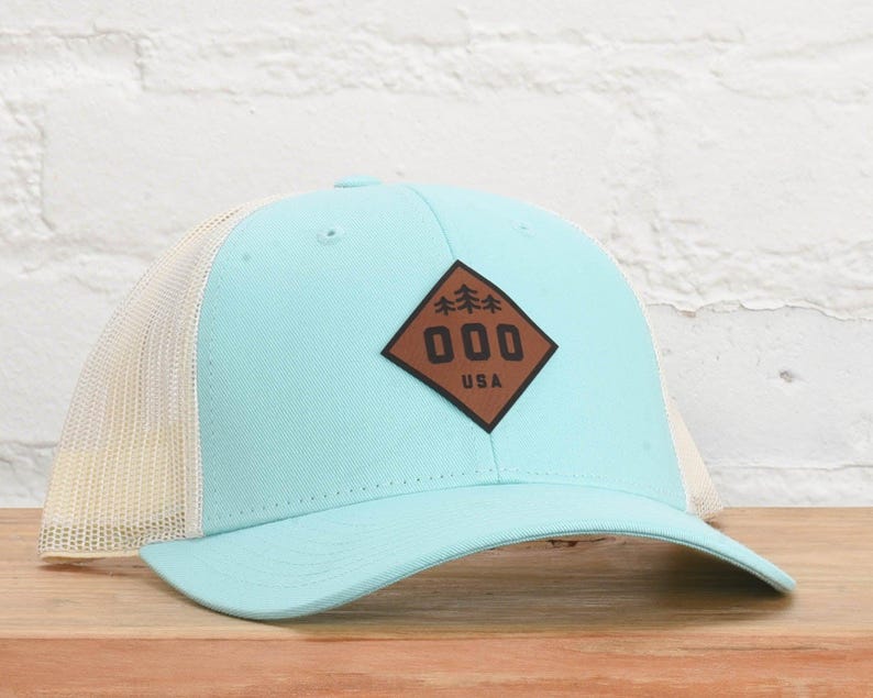 Area code snapback - custom Aruba Blue/Cream- Richardson 115