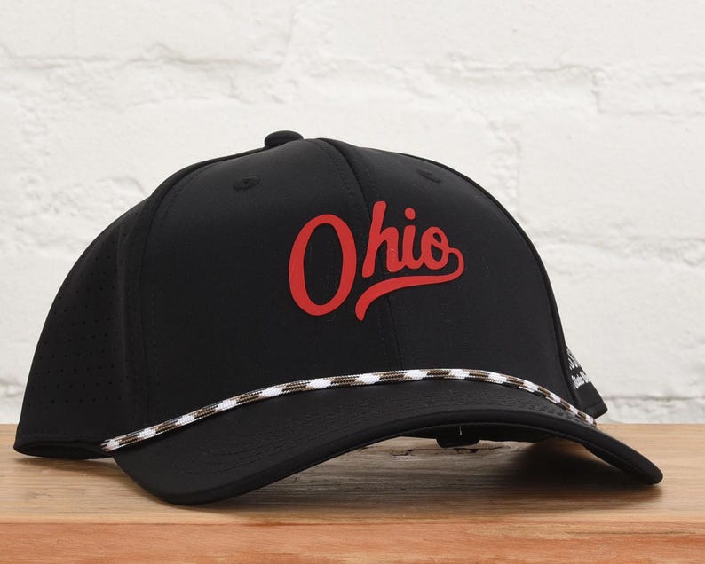 State Script Hats Customizable State - Text Script Font Performance Dri-fit Rope Hat - Etsy